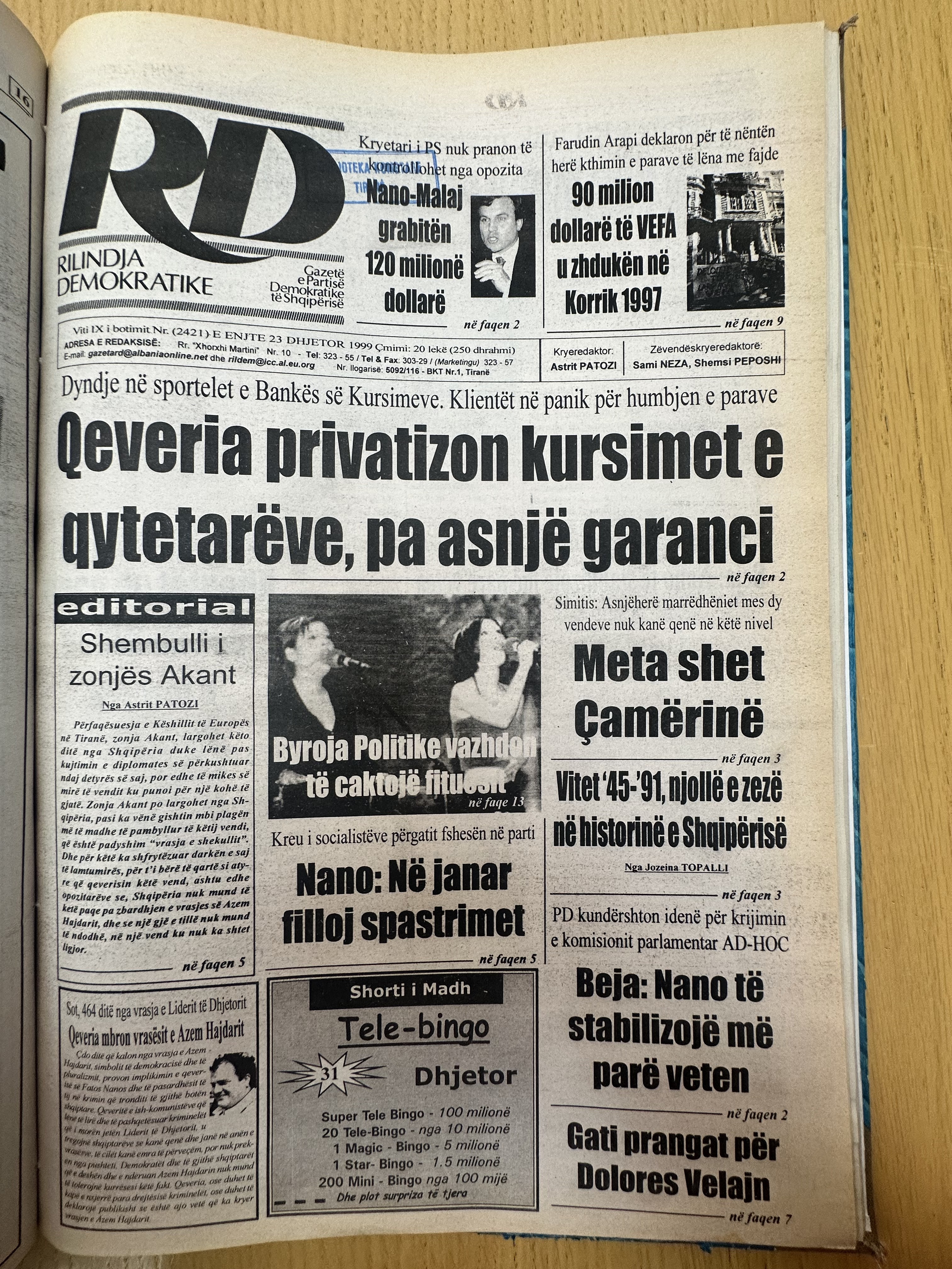 Rilindja Demokratike 1999-10-06